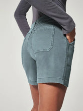 Full Size Vintage Washed Denim Shorts with Pockets Plus Size OutfitFlow